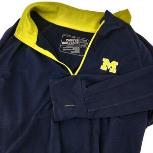 Michigan‎ Wolverines Campus Heritage Quarter Zip Pullover Men's XXL Blue
